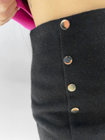 Юбка 880 короткая с пуговицами спереди\Черный оптом