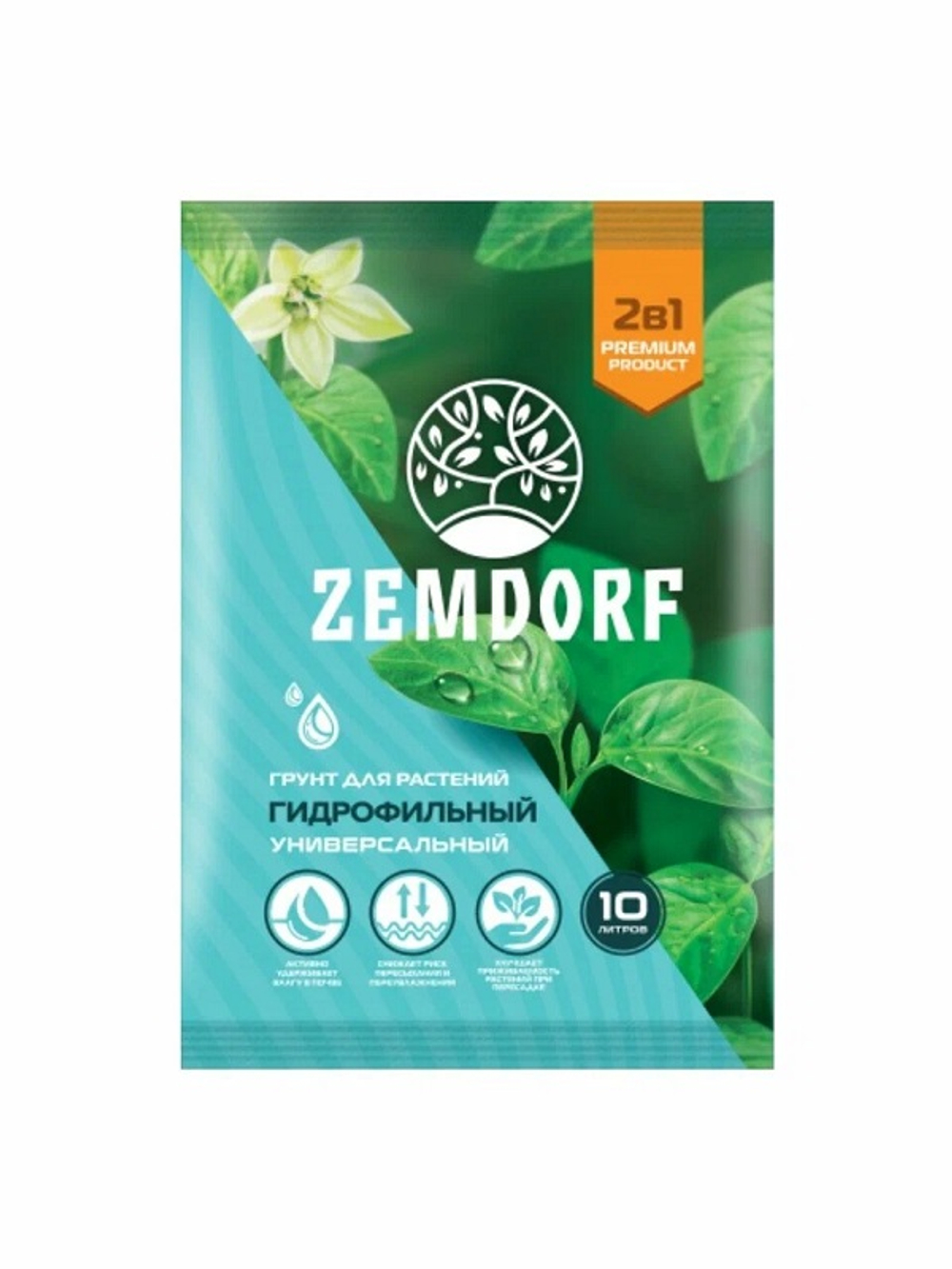 Грунт ZEMDORF гидрофильный универсальный 10 л