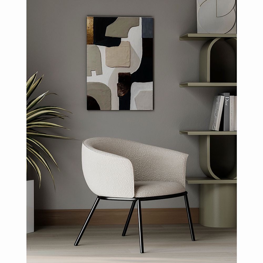 Лаунж-кресло Paal, букле, бежевое