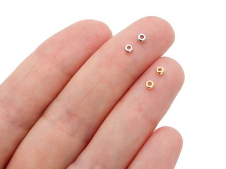 Бусина-Спейсер "Рондель" 2,8мм, серебро (10 штук)