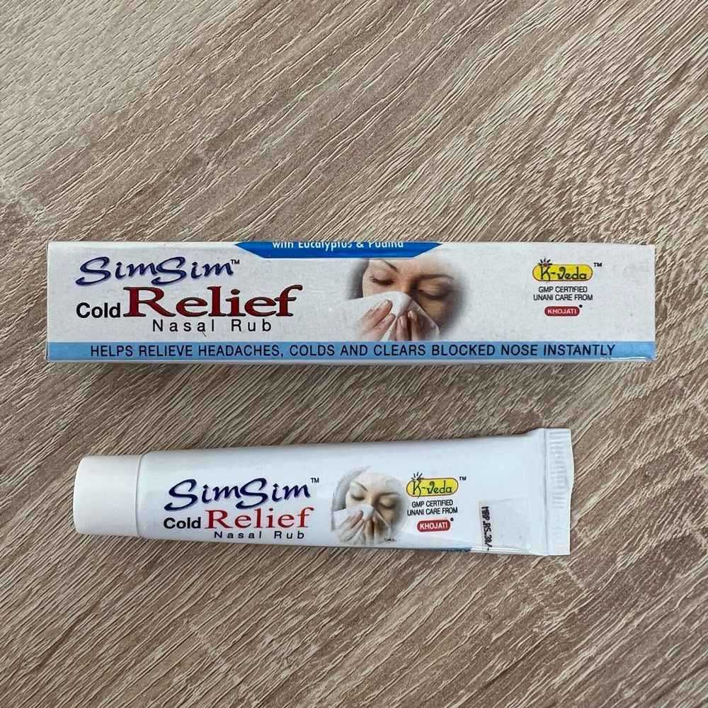 Крем Khojati Sim Sim Cold Relief Nasal Rum Сим Сим от простудных заболеваний, головной боли 10 г