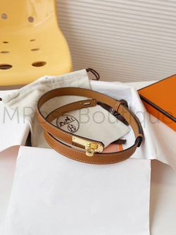 Женский ремень Hermes Kelly коричневого цвета