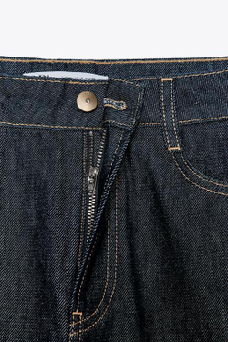 ZARA ДЖИНСЫ Z1975 WIDE LEG С ВЫСОКОЙ ПОСАДКОЙ, СИНИЙ