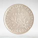 France, 1 Franc 1969 - Signature "O. Roty", VF