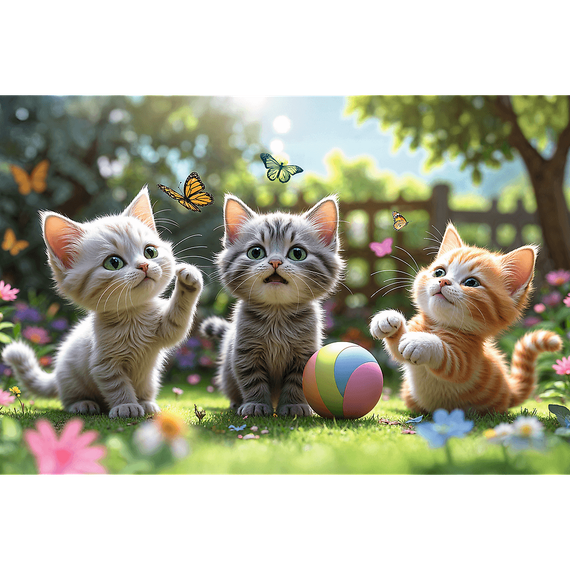 Puzzles - &quot;60&quot; - Three kittens / Trefl
