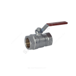 Кран шаровой латунь хром R250D Ду 32 Ру42 ВР рычаг красный Giacomini R250X006