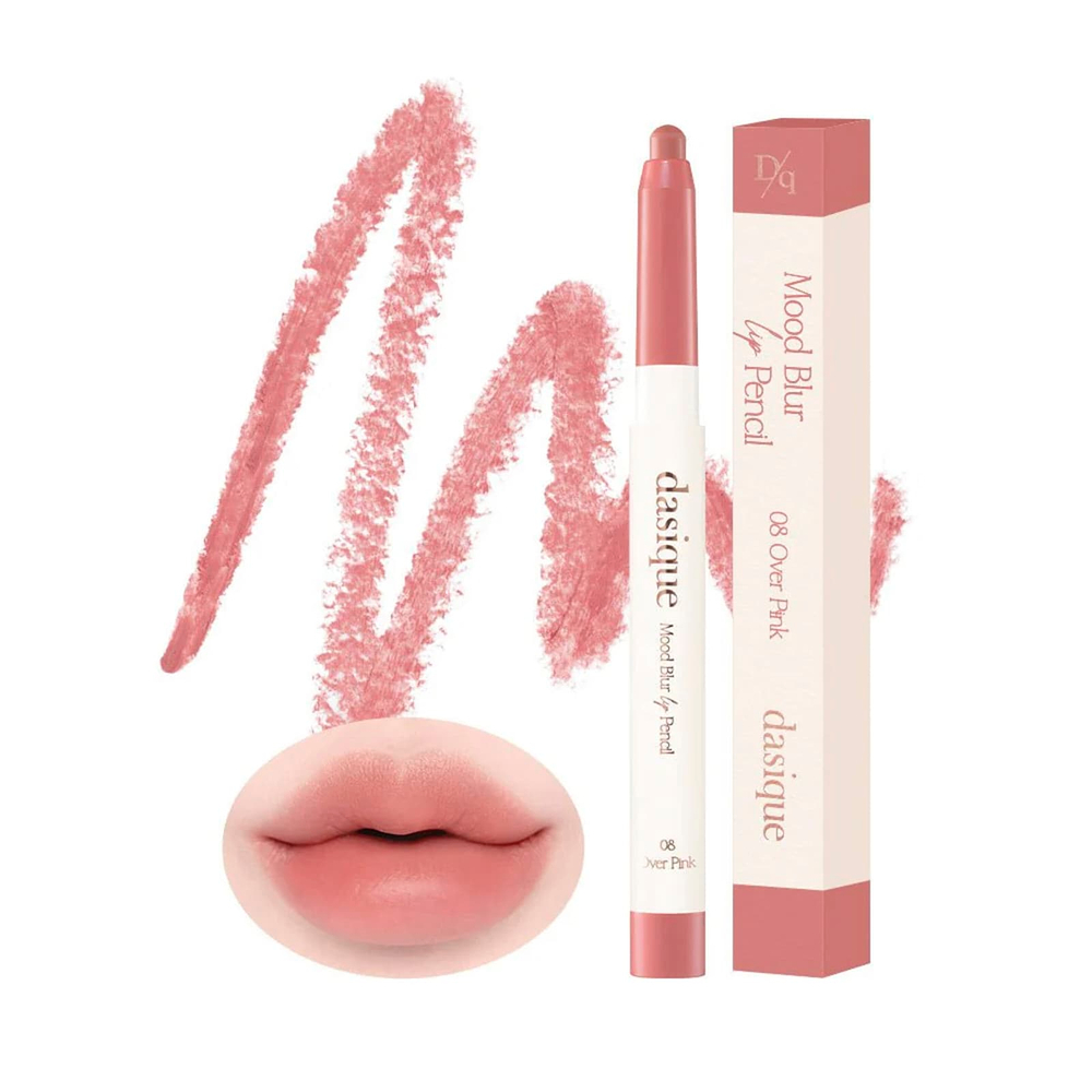 Dasique, Mood Blur Lip Pencil, оттенок 08 Over Pink, 0,9 г (0,03 унции)