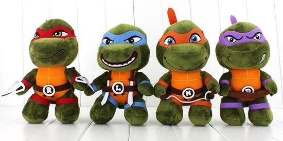 Черепашки ниндзя мягкие 4шт