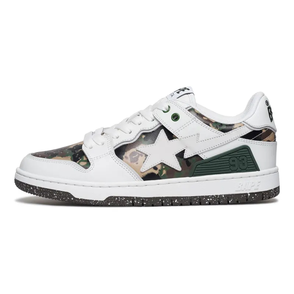 A Bathing Ape Leather Panelled Sneakers