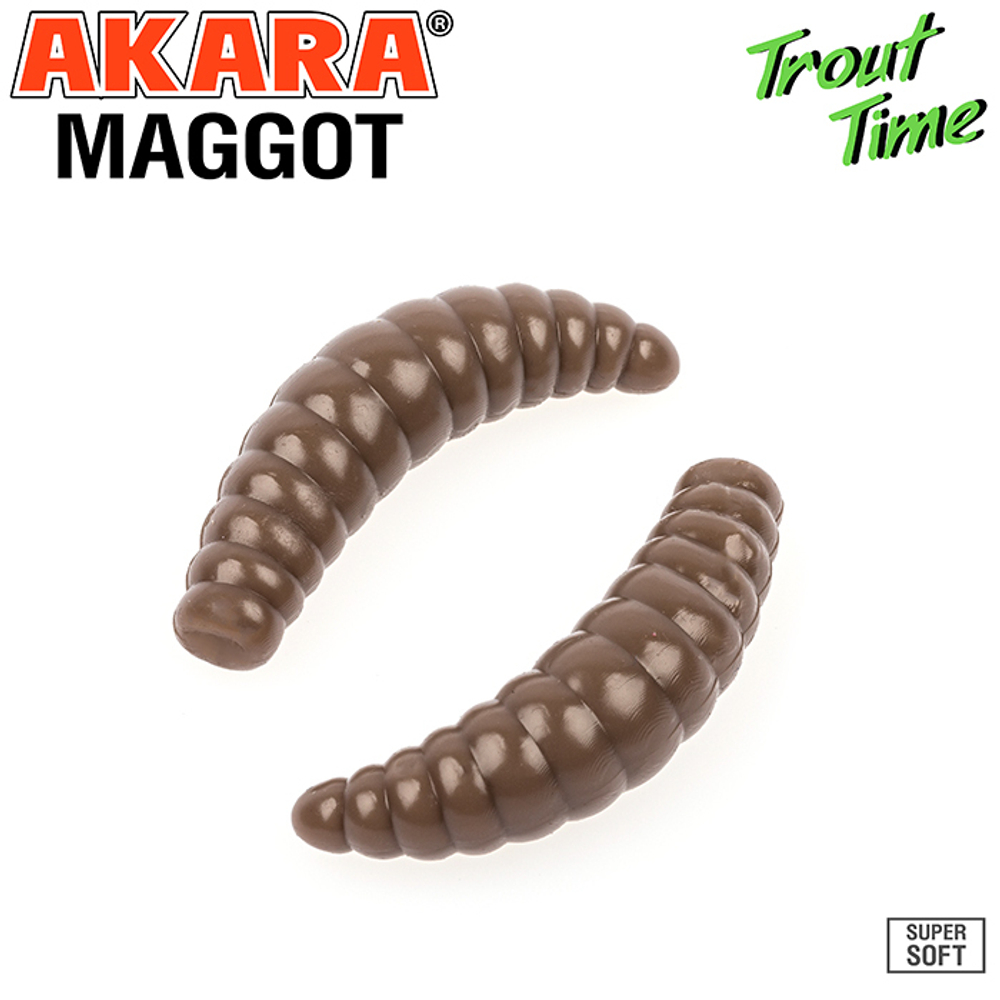 Силиконовая приманка Akara Trout Time MAGGOT 1,6 Garlic 458 (10 шт.)