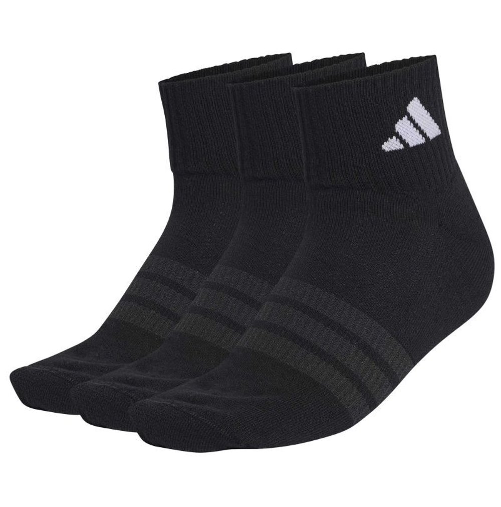 Теннисные носки Adidas Cushioned Sportwear Ankle 3P - black/black/black