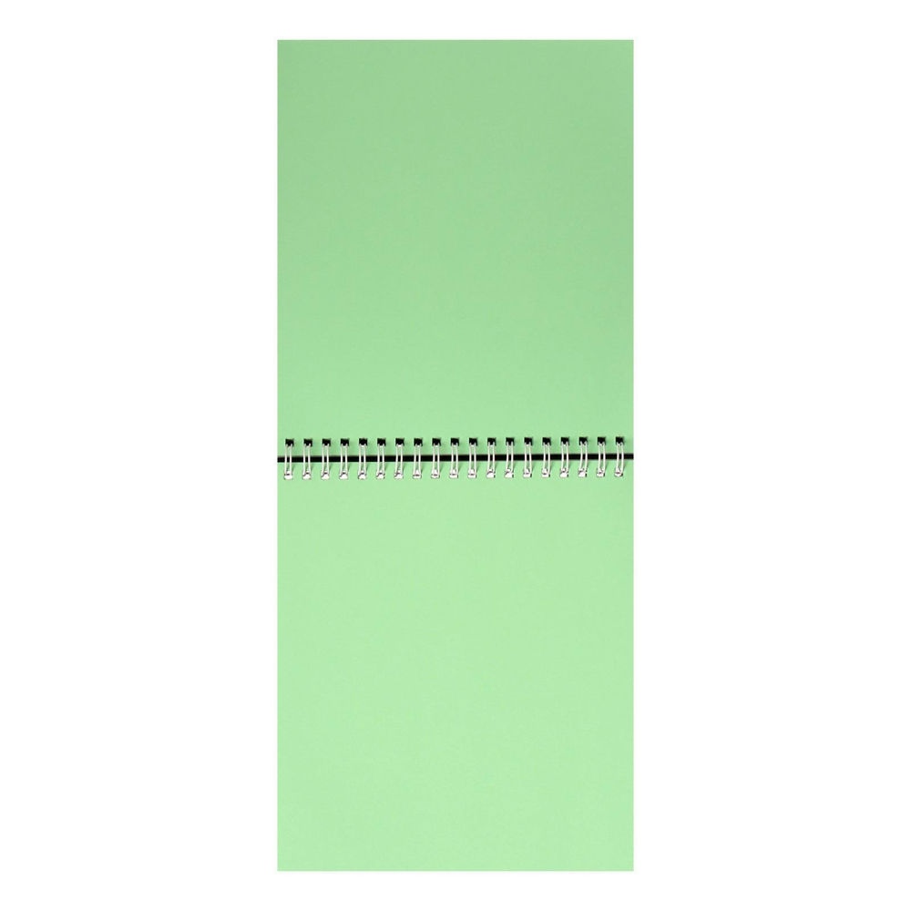 Скетчбук Полином, формат А5, 50 листов, зелёный офсет, серия "Зелёные листья"