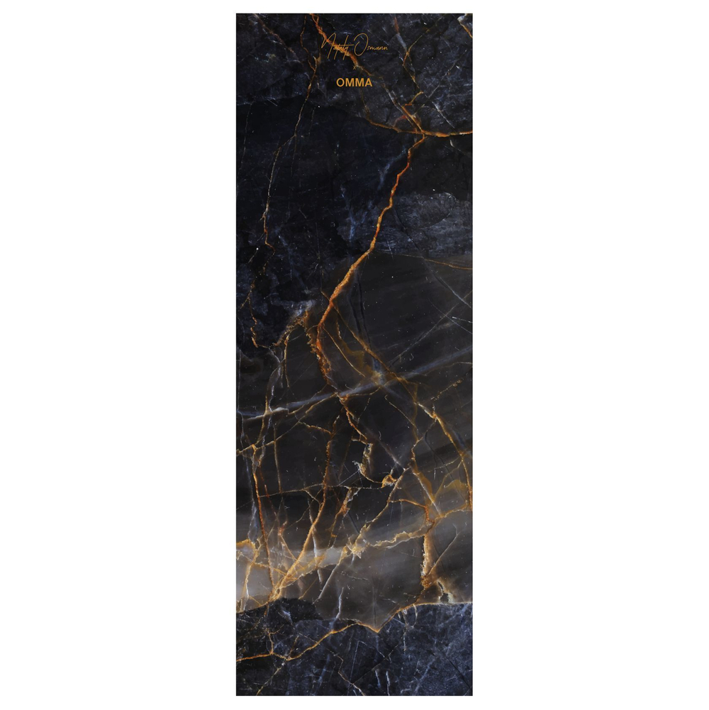 Коврик для йоги Black Onyx 173*61*0,3 см из микрофибры и каучука