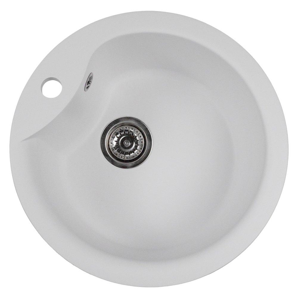 Мойкa ML-GMS101 СТАНДАРТ круглая, белый (331), 480 мм (глуб. чаши 190)