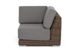 "Капри" модуль диванный угловой с подушками, цвет коричневый