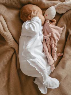 Комбинезон Mjölk Sleep and Play White, швы наружу