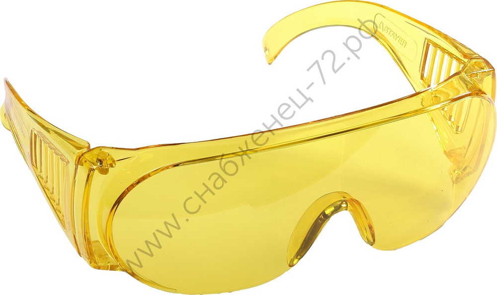 STAYER MX-3 жёлтые, монолинза с дополнительной боковой защитой и вентиляцией, открытого типа, защитные очки (11042)