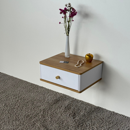 Тумба прикроватная подвесная ROYAL 5300 эко (Дуб Кантри-р.золото)