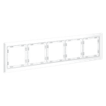 Рамка стеклянная VOLTUM S70 на 5 постов, (белый,матовый,стекло)