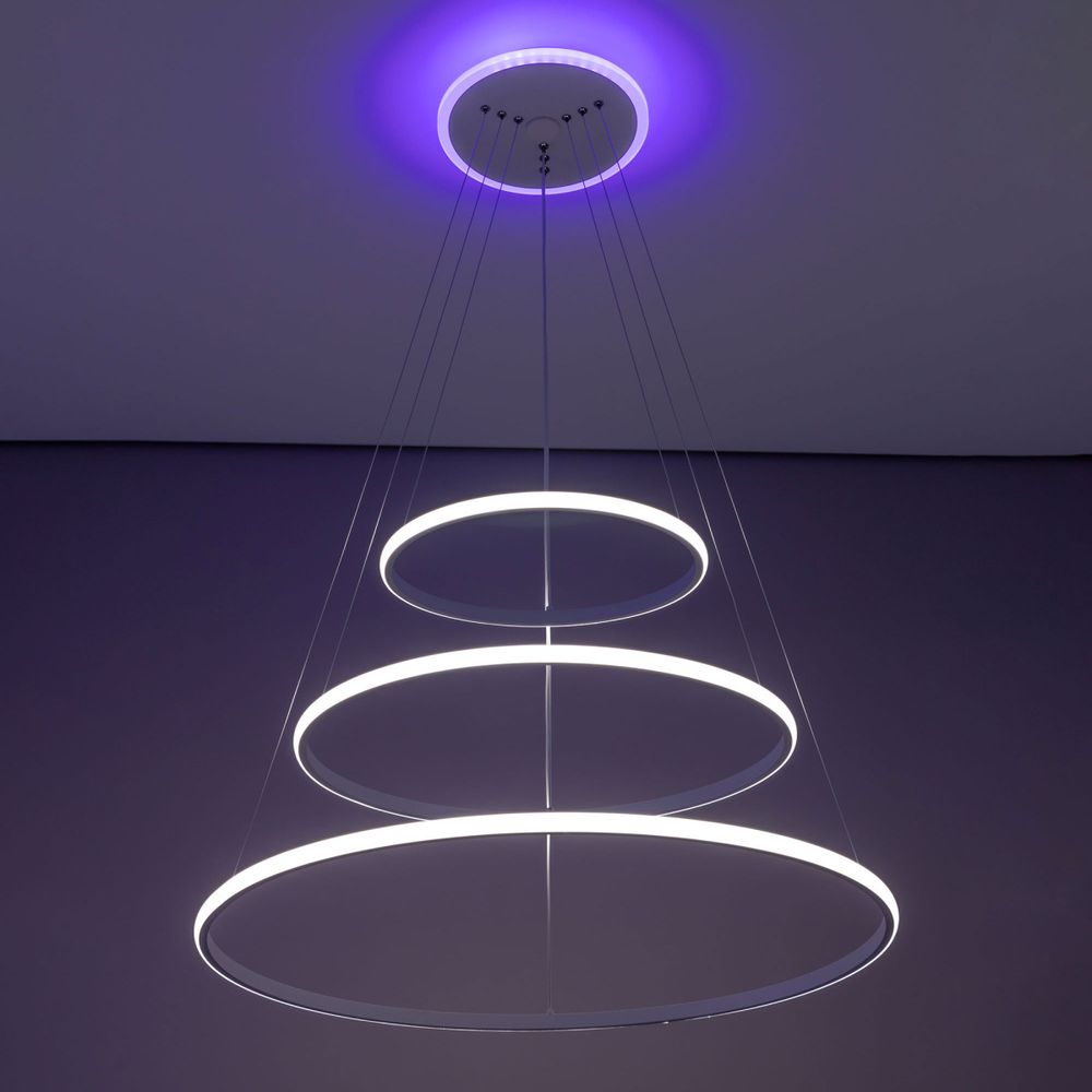 Citilux Неон Смарт CL731A090E RGB Умная подвесная люстра Белая