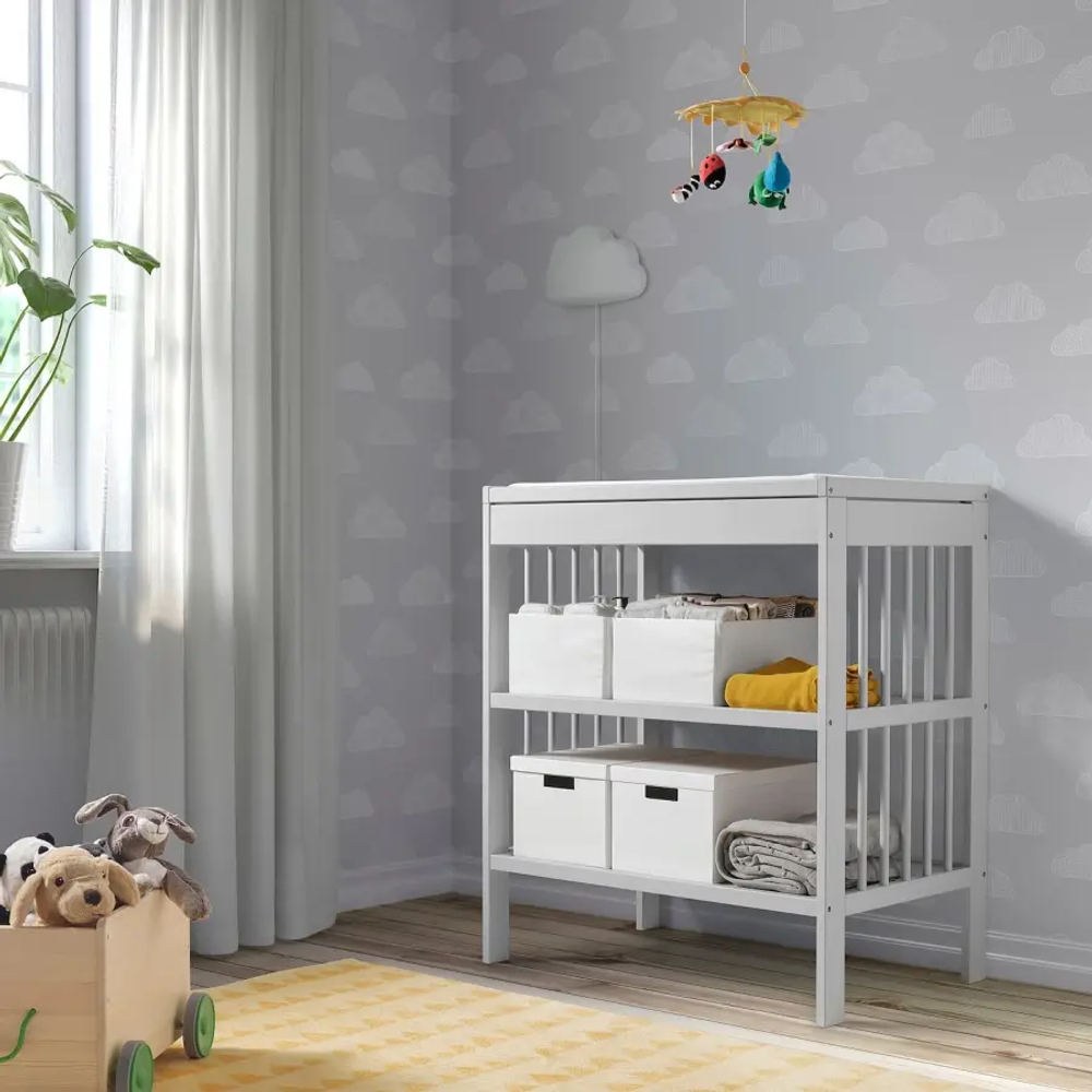 Столик пенальный - IKEA GULLIVER, 82x54x93 см, светло-серый, ИКЕА