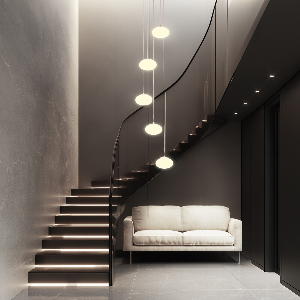 Citilux ATMAN SMART CL226A051 LED RGB Умная каскадная люстра Матовый Хром