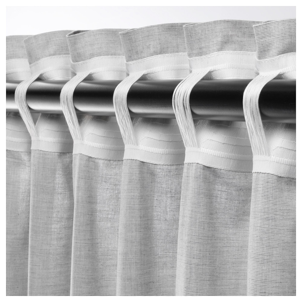 Комплект штор IKEA HANNALILL (ХАННАЛИЛЛ), Серый, 145x250 см, 2 шт