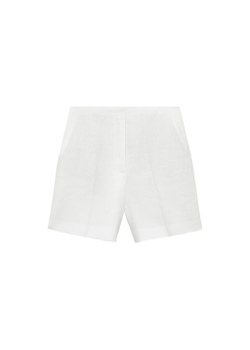 Прямые шорты изо льна со средней посадкой