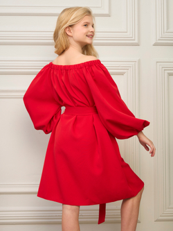 Платье нарядное для девочки красное