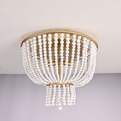 Потолочная Люстра Jacqueline Clear Flush-Mount Brass By Imperiumloft