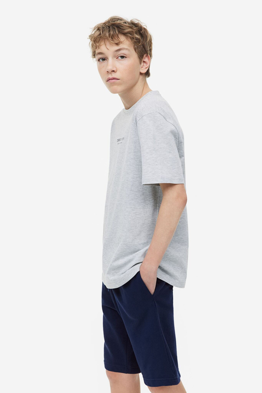 H&M Хлопковые шорты с карманами, темно-синий