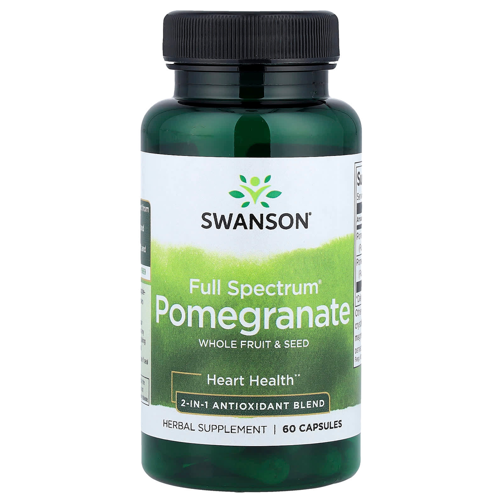 Swanson Vitamins, Full Spectrum®, гранат, цельные плоды и семена, 60 капсул