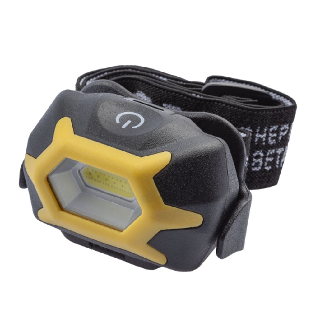 Фонарь налобный светодиодный ЭРА Рабочие Практик GB-701 на батарейках с адаптивным уголом наклона 3 режима желто-черный | Налобные фонари