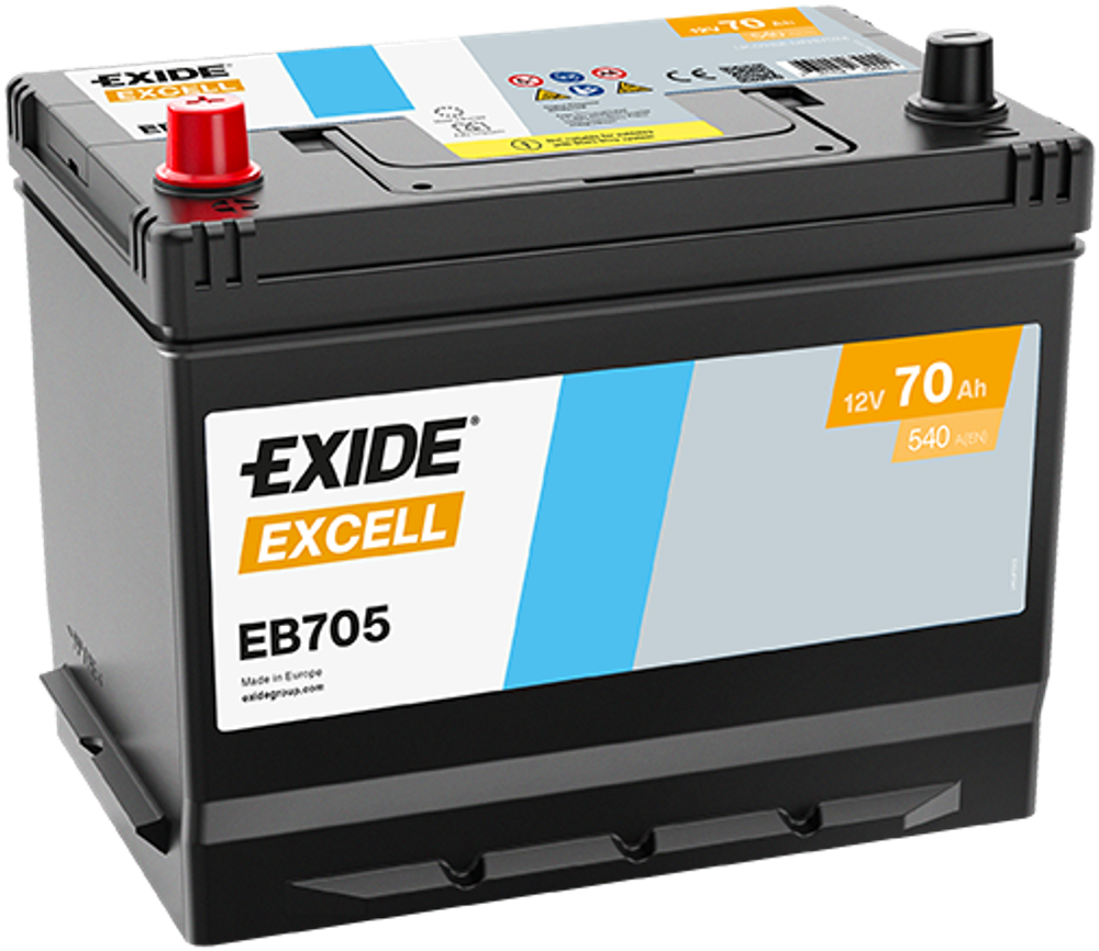 EXIDE - EB705-EXI - Starter Battery - Povrat artikla narucenog iz Njemacke nije moguc.
