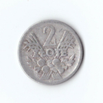 2 злотых 1958 года, Польша (ПНР)  алюминий