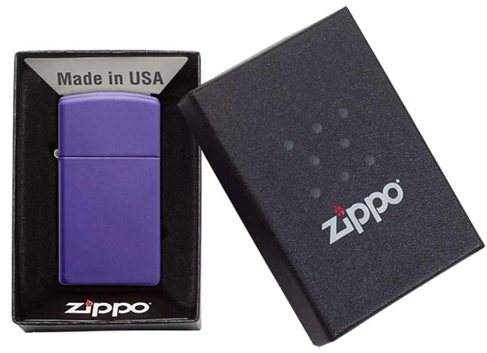 Зажигалка Slim® Purple Matte ZIPPO 1637