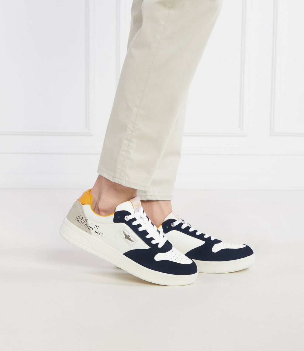 Кожаные кроссовки Aeronautica Militare - белый(SC235PL236)