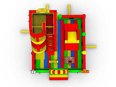 Коммерческий надувной батут «Мульти-сафари-утка» 7*6,5*5 м