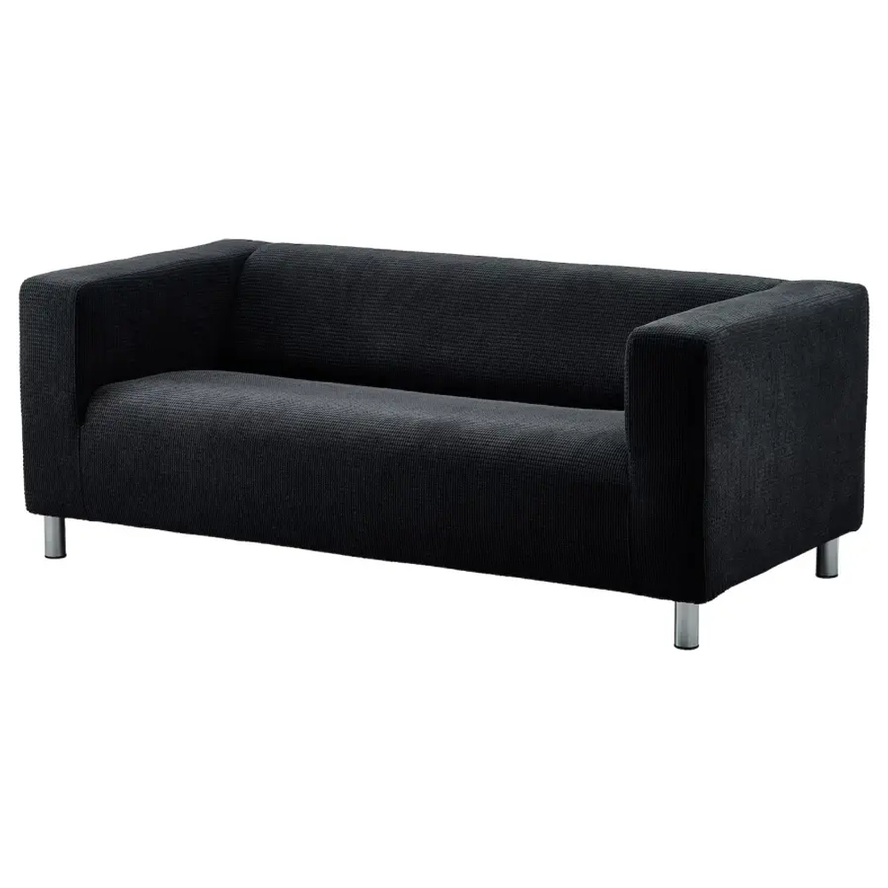 2-местный диван - IKEA KLIPPAN/КЛИППАН ИКЕА, 66х88х180 см, черный