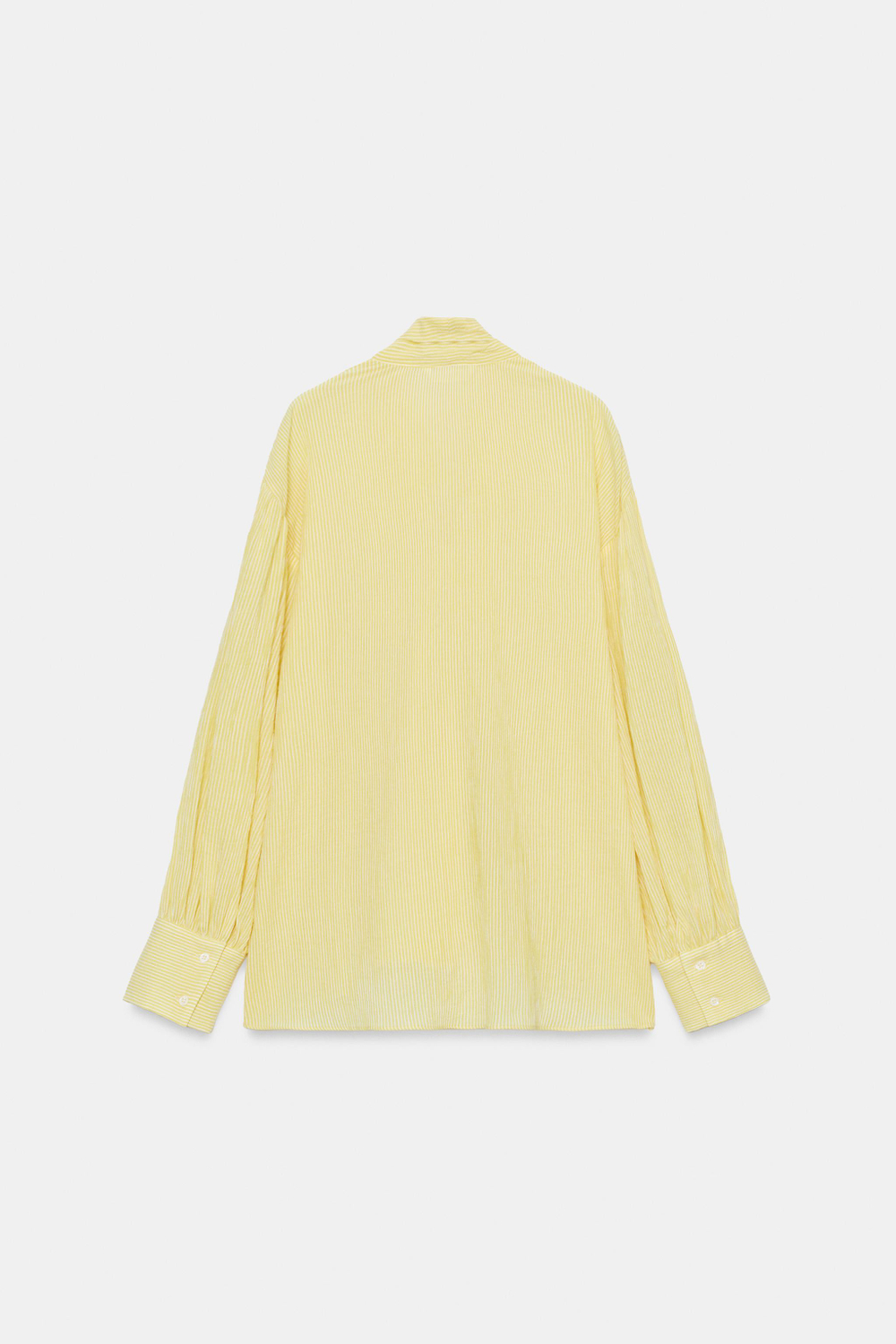 ZARA РУБАШКА В ПОЛОСКУ С ЗАВЯЗКАМИ — ZW COLLECTION, ЖЕЛТЫЙ