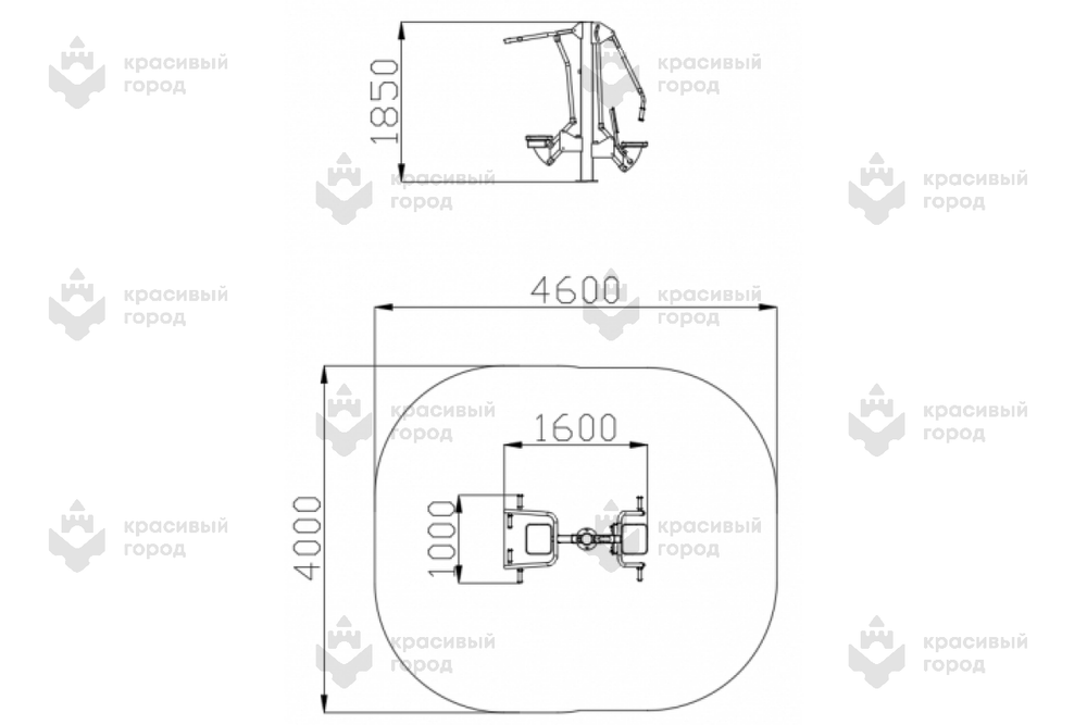 Уличный тренажер Жим + Подтягивание