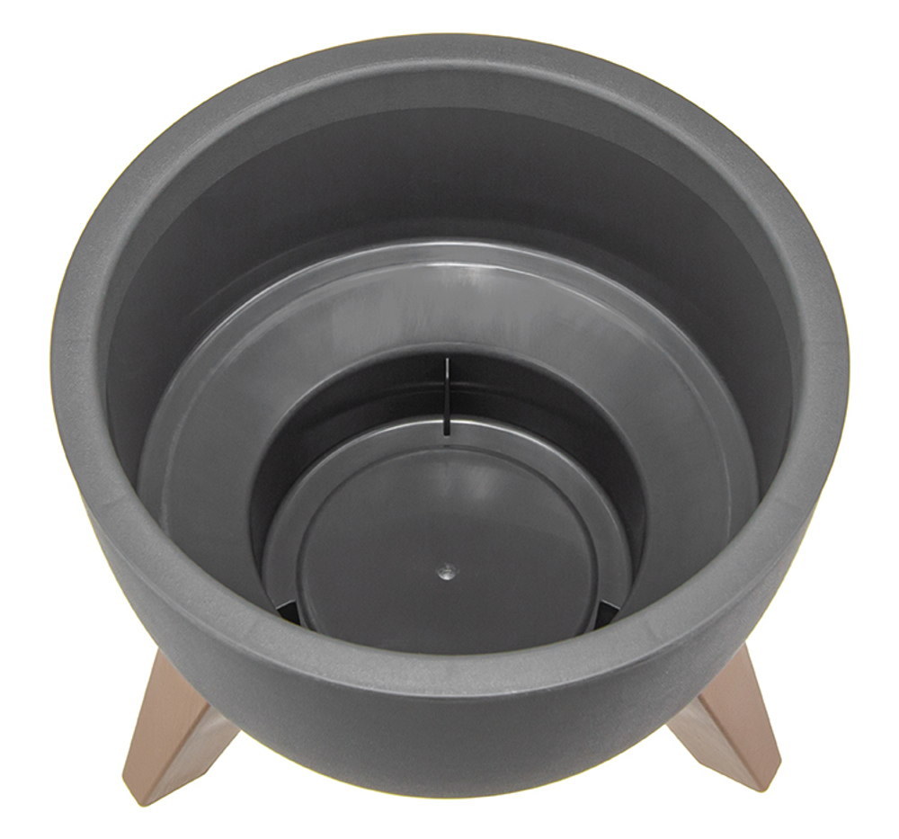 Кашпо ФЛОРИАН с внутренней вставкой на ножках D250 мм 4,2л