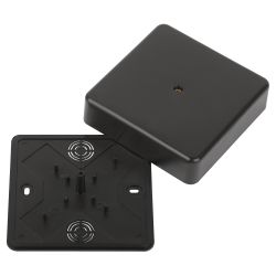 Распаячная коробка ЭРА BS-B-100-100-30 для кабель-канала черная 100х100х30мм IP40