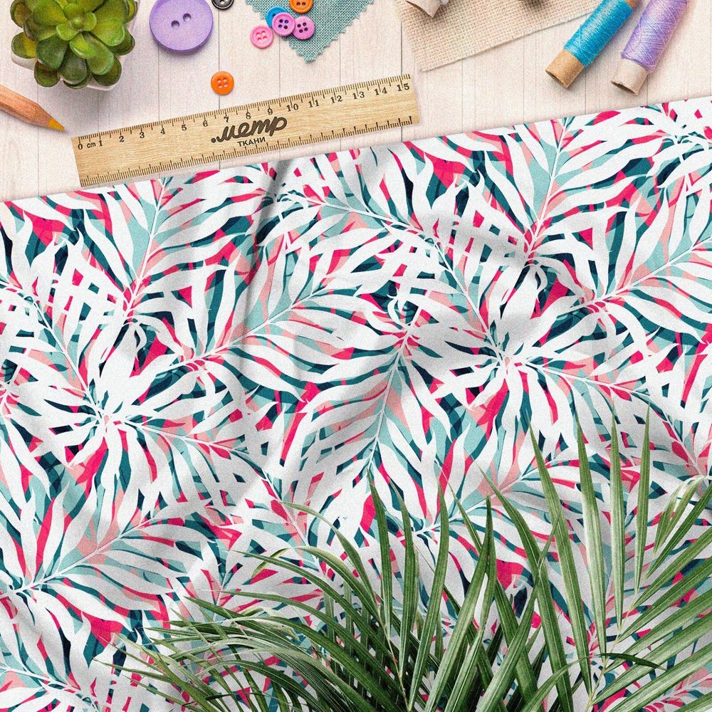 Ткань саржа очаровательный цветочный принт