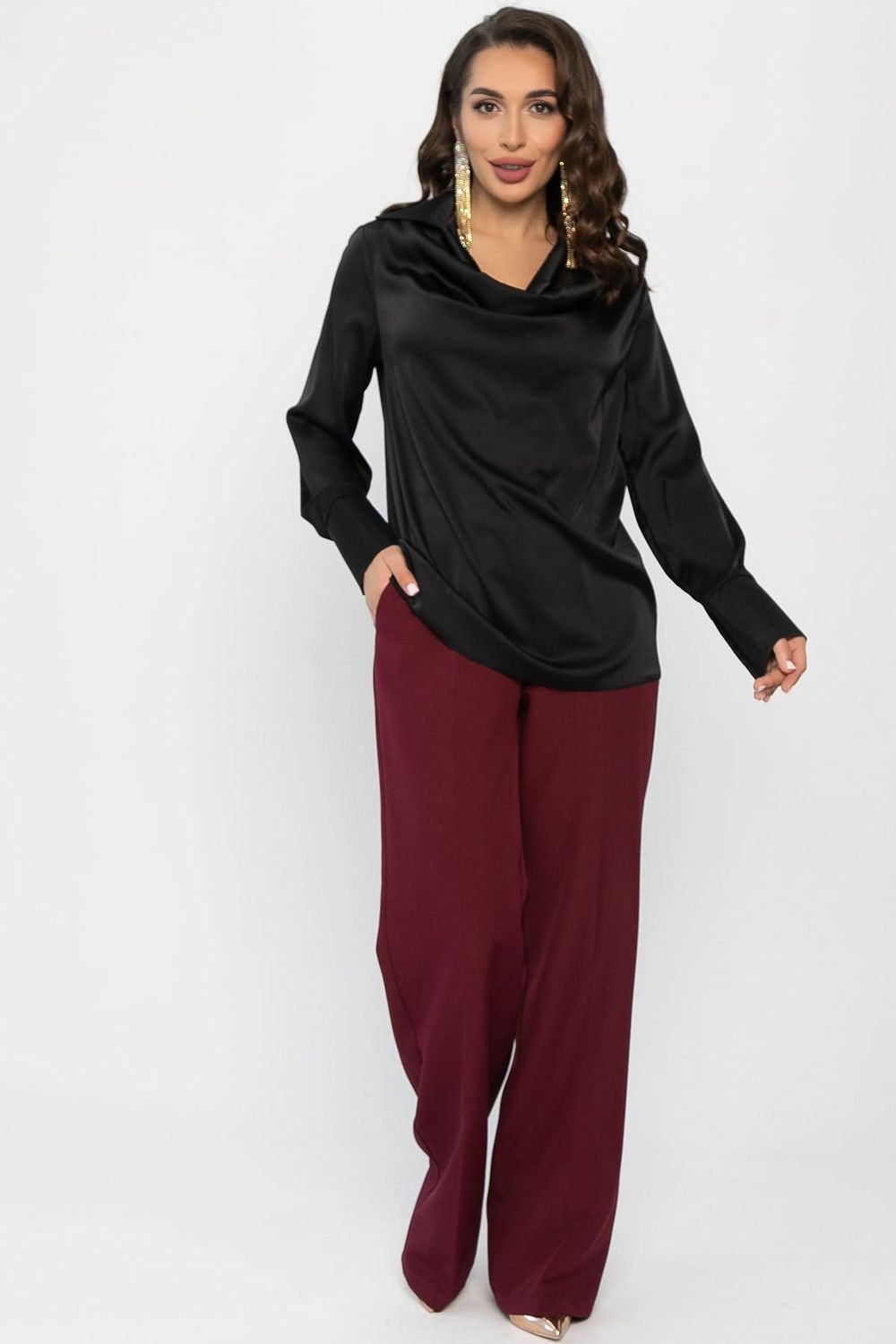 Блуза Шелковая сказка (черная) Б14379-33М LT Collection