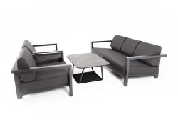 "Гранада" лаунж-зона из алюминия со столиком из HPL