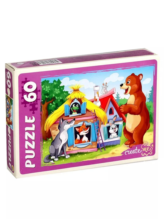 Пазл для детей 4 5 6 лет Теремок 60 элементов