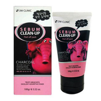 Маска-пленка для лица с черным углем 3W Clinic Sebum Clean-Up Peel off Pack 100г