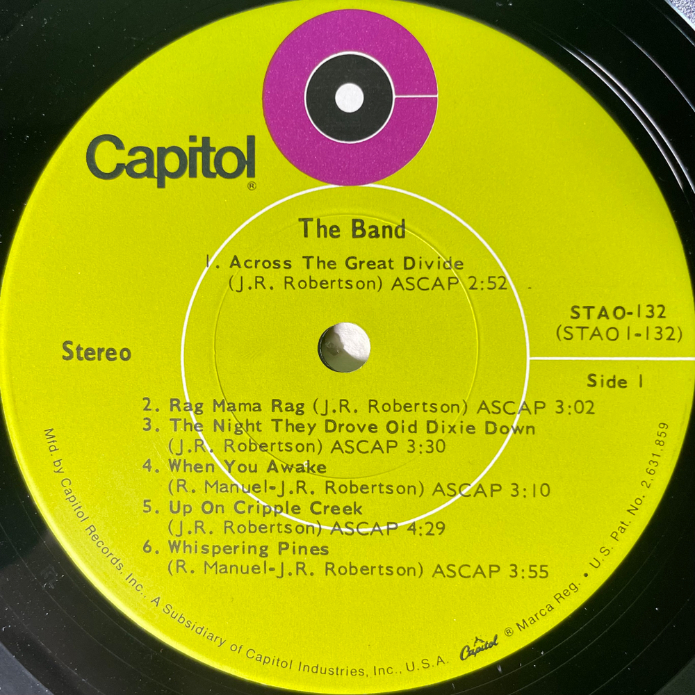 The Band ‎– The Band (США 1969г.)