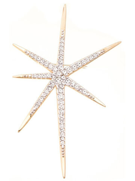 "Звезда Jenavi" брошь в золотом покрытии из коллекции "Звезда Jenavi" от Jenavi с замком булавка